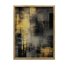 PLAKÁT FALRA ARANY KERETES IPARI MINIMALIZMUS 50x70 CM grafika, keretezett kép