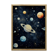 PLAKÁT FALRA FA KERETBEN TÉR SUTTAK 70x100 CM grafika, keretezett kép