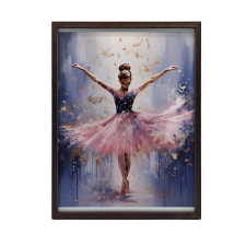 PLAKÁT FALRA KERETBEN BALLERINA GRACE IN MOVEMENT 60X90 CM grafika, keretezett kép