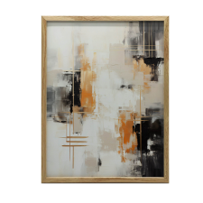 PLAKÁT FALRA KERETBEN, FEKETE, IPARI ABSZTRAKT 50x70cm grafika, keretezett kép