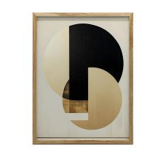PLAKÁT KERETFALHOZ ARANY FEKETE ABSZTRAKT 50x70 CM MATT grafika, keretezett kép