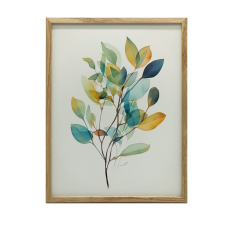 PLAKÁT KERETFALHOZ EUCALYPTUS ELEGANCE NAPPALI 50x70 CM grafika, keretezett kép