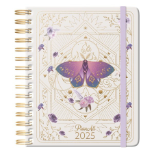 Planall Határidőnapló PLANALL Midi Morning B/6 heti spirálos keményfedelű gumis 2025. határidőnapló