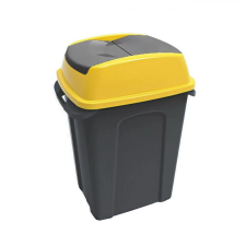 Planet Hippo Billenős Szelektív hulladékgyűjtő szemetes, műanyag, antracit/sárga, 25L szemetes