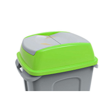 Planet Hippo hulladékgyűjtő szemetes fedél, műanyag, zöld, 50L szemetes