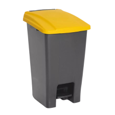 Planet Pedálos szelektív hulladékgyűjtő szemetes Antracit-Sárga 70L szemetes