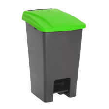 Planet Pedálos szelektív hulladékgyűjtő szemetes Antracit-Zöld 70L szemetes