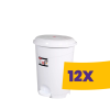Planet Pedálos szemetes kivehető vödörrel Fehér 6L (Karton - 12 db)