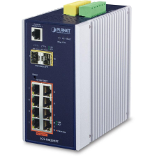 Planet Technology Corp. PLANET Industrial 8-Port 10/100/1000T 802.3at PoE + 2 (IGS-10020HPT) hub és switch