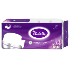 PLANETLINE VIOLETA prémium toalettpapír, 3 rétegű, fehér, 10 tekercs higiéniai papíráru