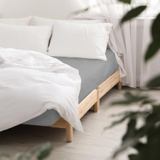  Platina szürke pamutszatén gumis lepedő 140x200 lakástextília