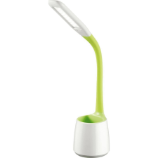 Platinet Asztali lámpa 8W, tolltartó talplpal - fehér/zöld (PDLJ5) világítás