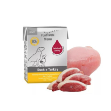 Platinum Natural Platinum Menü Kacsa Pulyka Felnőtt nedves kutyatáp 185g kutyaeledel