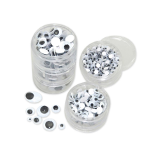 Playbox : Mozgó ovális szemek ötféle méretben dobozban 560db kreatív és készségfejlesztő