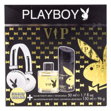 Playboy VIP for man SET: edt 100ml + Deo spray 150ml + Slúchadlá kozmetikai ajándékcsomag