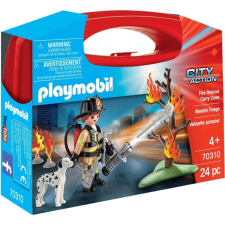 Playmobil tűzoltó készlet doboza játékfigura