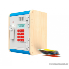 Playtive Safe fából készült trezor széf, fény és hang funkcióval, 11 részes kreatív és készségfejlesztő