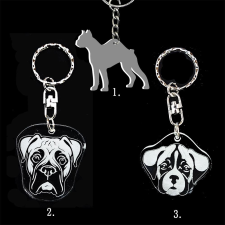  Plexi kulcstartó - Boxer kutya alak, Plexi kulcstartó - Boxer kutya alak kulcstartó