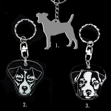  Plexi kulcstartó - Jack Russell terrier kulcstartó