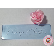  Plexi tábla Merry Christmas 18 CM dekorációs kellék