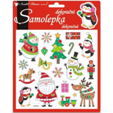 PLUS LINE 3D télapó mintás matrica - 18 x 17 cm party kellék