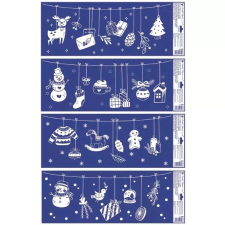 PLUS LINE Csillogó díszek ablakmatrica - 60 x 23 cm, többféle party kellék