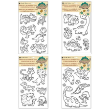 PLUS LINE Dinó mintájú kontúrmatrica üvegfestéshez - 30 x 21 cm, többféle kreatív és készségfejlesztő