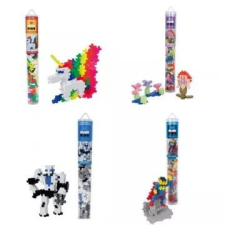 Plus-Plus : Figurák építőjáték készlet hengerben, 100 db-os - többféle barkácsolás, építés