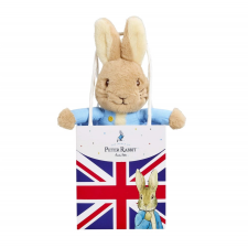  plüss nyuszi Péter ajándéktasakban Union Jack plüssfigura