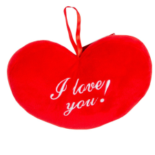  Plüss piros szív I love you 21 cm dekorációs kellék