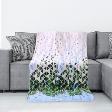 Plüss pléd, Háromszög mintás, 220x240 cm lakástextília