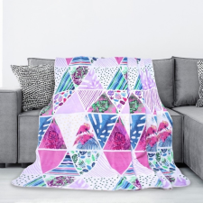 Plüss pléd, Pink mintás, 220x240 cm lakástextília