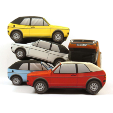 Plüss Volkswagen Golf I. Cabriolet piros plüssfigura