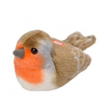Plüss vörösbegy - hangot adó - 14 cm plüssfigura