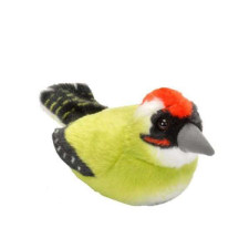 Plüss zöld küllő - hangot adó - 14 cm plüssfigura