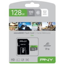 PNY 128GB microSDXC PNY Elite U1 A1 V10 + adapter (P-SDU128V11100EL-GE) (P-SDU128V11100EL-GE) memóriakártya