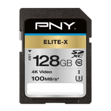 PNY 128GB SDXC PNY Elite-X CL10 memóriakártya (P-SD128U3100EX-GE) (P-SD128U3100EX-GE) memóriakártya