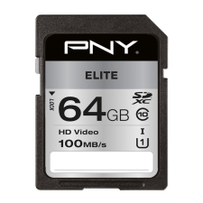 PNY 64GB SDXC PNY Elite U1 (P-SD64GU1100EL-GE) (P-SD64GU1100EL-GE) memóriakártya
