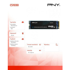 PNY CS1030 M.2 NVMe 250 GB PCI Express 3.0 merevlemez