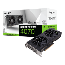 PNY GeForce RTX 4070 12GB GDDR6X VERTO Dual Fan Videókártya (VCG407012DFXPB1) videókártya