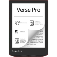 PocketBook e-Reader - PB634 VERSE PRO Passion Red (6&quot;E Ink Carta, Cpu: 1GHz,512MB,16GB,1500mAh, wifi,mSD, IPX8) e-book olvasó