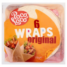 POCO LOCO Poco Loco wraps lágy tortilla 370 g pékárú