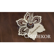  Pohárra tehető csipkés virágos ültetőkártya dekorációs kellék