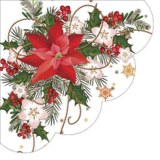 Poinsetia composition papírszalvéta 32cm, 12db-os papírárú, csomagoló és tárolóeszköz