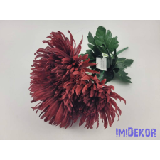  Pók krizantém 7 ágú selyem csokor 42cm - Bordó dekorációs kellék