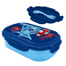 Pókember Pókember Blue Web szendvicsdoboz + evőeszköz szett uzsonnás doboz