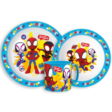  Pókember Spidey étkészlet, micro műanyag szett bögrével 265 ml babaétkészlet