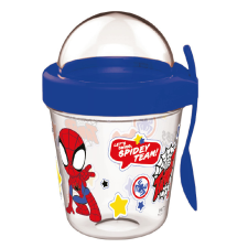 Pókember Spidey pohár snack tartó fedéllel és kanállal 350 ml babaétkészlet
