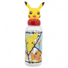 Pokémon 3D MŰANYAG PALACK 560 ML Pokémon Pikachu kulacs, kulacstartó