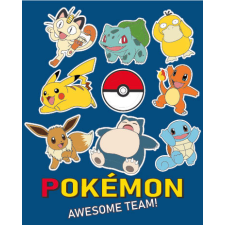Pokémon Awesome Team coral fleece polár takaró 130x160cm lakástextília